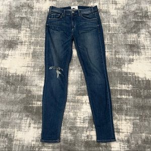 McGuire Blue Skinny Jeans w/ Ankle Rips